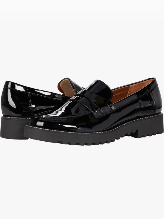 Franco Sarto Shoes - Franco Sarto Black Patent Leather Penny Loafers